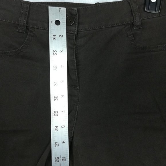 Talbots Womans Jeans Signature Pleated Waist Straight Leg Low Rise Brown 4 - Picture 4 of 13
